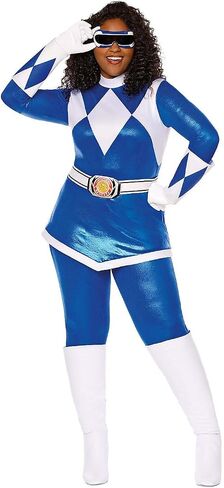 Spirit Halloween Mighty Morphing Power Rangers Adult Blue Ranger Costume in Saudi Arabia