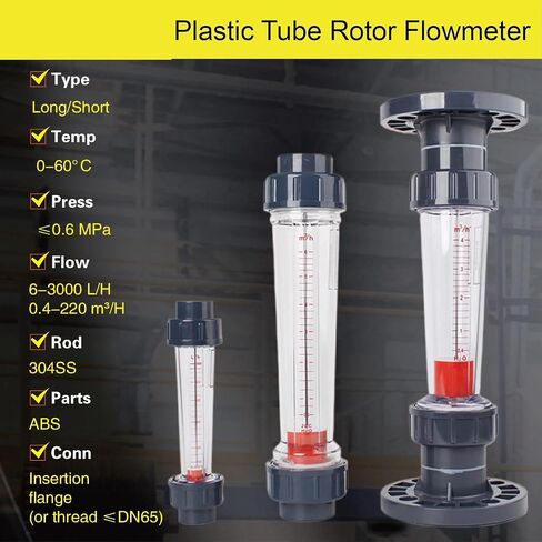 Rotameter Plastic Float Flowmeter Variable Area Tube Flow Indicator Liquid Flow Rate Meter Industrial Rotameter(DN25 100-1000LPH,Female Thread) in Saudi Arabia