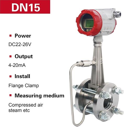 Vortex Flow Meter Gas Flow Meter Steam Flow Transmitter Industrial Liquid Vortex Flow Sensor Vortex Gauge Device(DN25) in Saudi Arabia