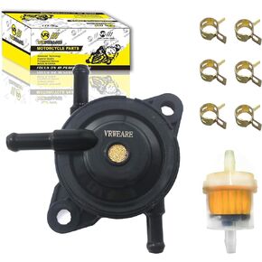 Fuel Pump 49040-0770 49040-7008 with Filter Compatible with Kawasaki FS FR FX Series Engines Model John Deere Lawn Mower