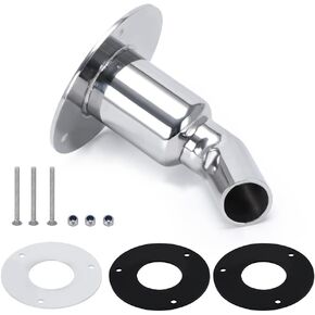 24mm/0.94" 316 Stainless Steel Thru Hull Exhaust Skin Part of Air Diesel Heater For Diesel Parking heaters For Boat Marine Car Truck (Angled)