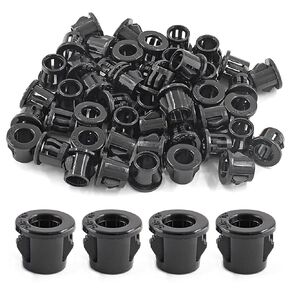 Bonsicoky 50 Pcs Black Snap Bushing 1/2" Mounting Diameter, Plastic Snap Bushing for Cable Hose Wire