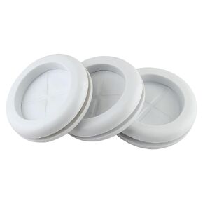 20 Pack Rubber Grommets 1" Inside Diameter 1-1/4" Drill Hole, Firewall Plug Grommet Rubber Grommets Wire Protection, Double Sided Round (White)