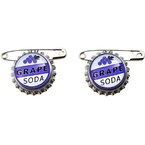 Set of 2 Replica ELLIE BADGE GRAPE SODA BOTTLECAP PIN! "UP" & Sticker Gift Bags Broach Costume Jewelry Badge Pin