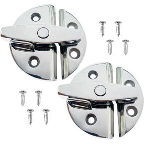 Marine Stainless Steel Boat Door Hatch Round Turn Button Twist Catch Latch Hardware Accessories(2 Pcs)