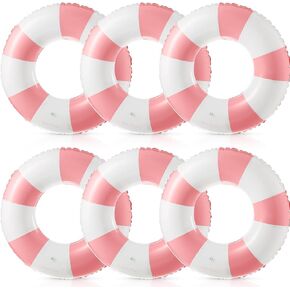 Jumbo Inflatable Pool Float 47.24 Inch Floaties Pool Tubes Classic Striped Pool Rings for Kids Adult Inflatable Inner Tube for Swimming Pool Beach