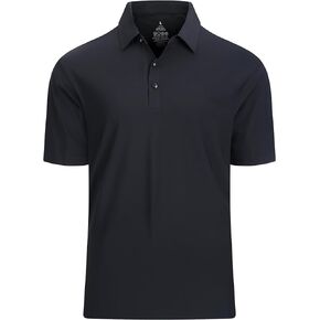 Alex Vando Mens Seamless Golf Shirt Moisture Wicking Quick-Dry Tailored Fit Polo Shirts