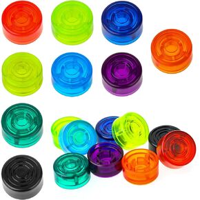 Guitar Effect Pedal Footswitch Toppers 18Pcs Foot Nail Cap Protection Cap Multi-colored Foot Switch Button Cover for Common Pedal Switches