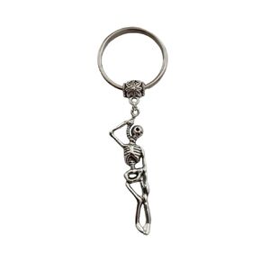 Human Skeleton Keychain, Anatomy Keychain, Skull Jewelry Halloween, Human Body Gift, Archeology Lover