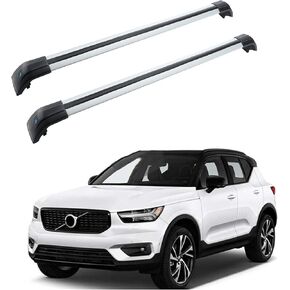 MotorFansClub حامل سقفي قضبان متقاطعة تناسب فولفو XC40 2018 2019 2020 قضبان متقاطعة للأمتعة والأمتعة من الألومنيوم (2 قطعة) in Kuwait