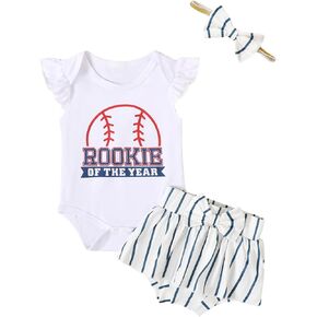 Baby Girl 1st Birthday Outfit One Year Old Birthday Clothes First Birthday Skirt Set Sports Baseball Bodysuit