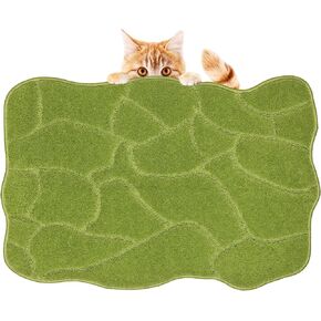 Large Dog Door Mat for Muddy Paws, 22x47 Absorbent Dirt Trapper Long Door Mat, Non-Slip Washable Mud Mat for Dogs, Polyester Microfiber Soft Pet Rug Mat for Entryway, Mud Dog Paws, Patio (Beige)