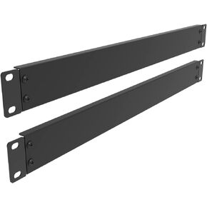 Jingchengmei 2 Pack 1U Metal Disassembled Blank Panel 1U Rack Mount Spacer for 19in Server Rack Enclosure or Network Cabinet, Black (ABPA2PC)