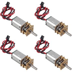 4PCS Mini N20 Gear Motor DC 3V-6V Slow Speed Full Metal Gearbox Micro Motorfor DIY Robot Car RC Toys
