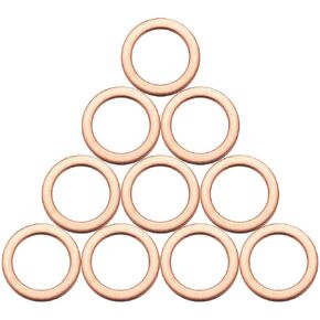 10PCS Oil Drain Plug Washers Fit for MB - Engine Oil Gasket Crush Washers Rings Seals Fit for Benz C E AMG S CL CLA CLK CLS G GL GLA GLC GLK GLE ML SL SLK Sprinter Class, Replace # 007603-014106