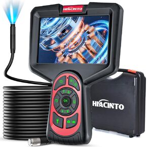Autofocus Endoscope with 5" Screen, ES550 Auto Focus Industrial Borescope Inspection Camera, 16.5FT Gooseneck Probe, IPS LCD Screen, LED Lights & Case