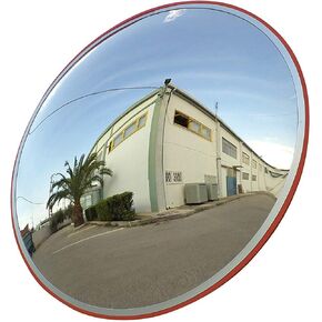 مرآة مرور محدبة مقاس 24 بوصة لسلامة الممرات والمستودعات والجراج أو أمان المتجر والمكاتب، مع دعامة تثبيت جدارية قابلة للتعديل للتخلص من البقع العمياء والزوايا في الداخل والخارج in Kuwait