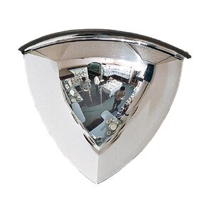 Quarter Dome Mirror Security and Safety Mirror Half Dome Mirror Convex Corner Mirrors Corner Dome Cieling Mirror (1/4 Dome, 90 Degree Viewing Angle)