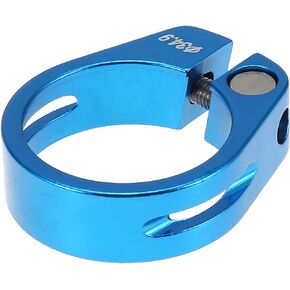 Bike Seatpost Clamp, 5 Colors 34.9 mm Bike Tube Clip Clamping Clip Aluminum Alloy Accessory Quick Release ()
