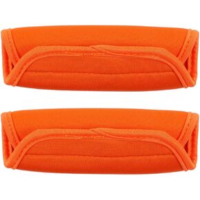 LIFKOME Leather Luggage 2pcs Neoprene Luggage Handle Wrap Suitcases Handle Grips Soft Stroller Handle Cover Luggage Identifier for Travel Bag Luggage Suitcase Orange Leather Suitcase