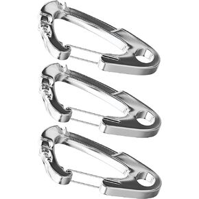 Mighty Paw Dog Tag Carabiner Clips - 3 Pack Strong Dog Tag Clip - Weather Resistant & Easy to Clean Quick ID Holders - Easy Switch Dog Tags - Attach Keys or Poop Bag Holders - for All Size Collars