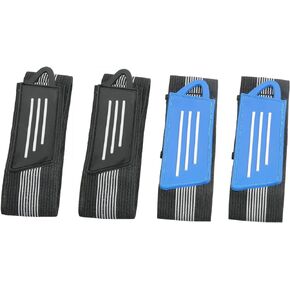 Bicycle Pant Leg Strap 4PCS Adjustable Elastic Bike Ankle Leg Riding Puttee Cycling Safety Bind Pant Bands Clip Strap for Cycling, Jogging, Camping Elastic Magic Fastening Belt