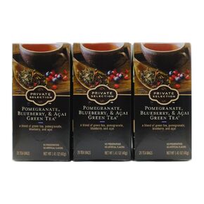Private Selection Pomegranate, Blueberry & Acai Green Tea (Pack of 3)