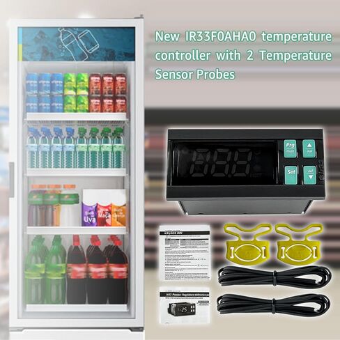 ترموستات درجة الحرارة IR33F0AHA0 مع 2 مجسات استشعار درجة الحرارة، 17819471 متحكم في درجة الحرارة لـ Atosa True Migali Avantco in Kuwait