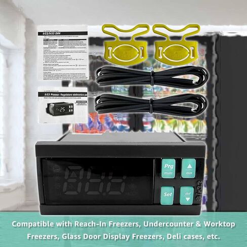 ترموستات درجة الحرارة IR33F0AHA0 مع 2 مجسات استشعار درجة الحرارة، 17819471 متحكم في درجة الحرارة لـ Atosa True Migali Avantco in Kuwait