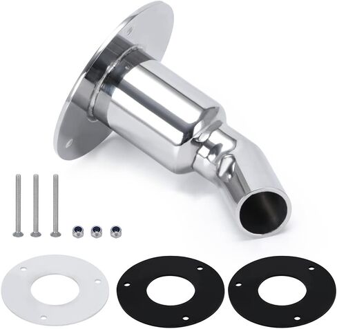 24mm/0.94" 316 Stainless Steel Thru Hull Exhaust Skin Part of Air Diesel Heater For Diesel Parking heaters For Boat Marine Car Truck (Angled) in Saudi Arabia