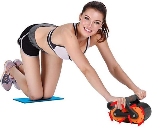 Oileus AB Roller Wheel for Abdominal Exercise, Core Workout Equipment with Automatic Rebound Assistance and Resistance Springs with Ergonomic Handle Sold in Saudi Arabia