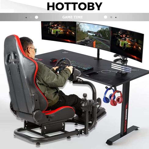إطار قمرة القيادة لمحاكاة السباق أنبوب دائري سميك قابل للتعديل مناسب لـ Logitech/Thrustmaster G29، G920، G923، T300RS الاستخدام المرن للأرجل، بدون عجلة قيادة، دواسة، ناقل حركة، مقعد in Kuwait