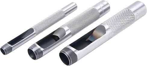 مجموعة أدوات ثقب الجلود المجوفة المصنوعة من الفولاذ، مجموعة مكونة من 3 قطع (1/4، 3/8، 1/2 بوصة) هي ملحق أصلي لمجموعة أدوات ASDFGHT جروميت in Kuwait