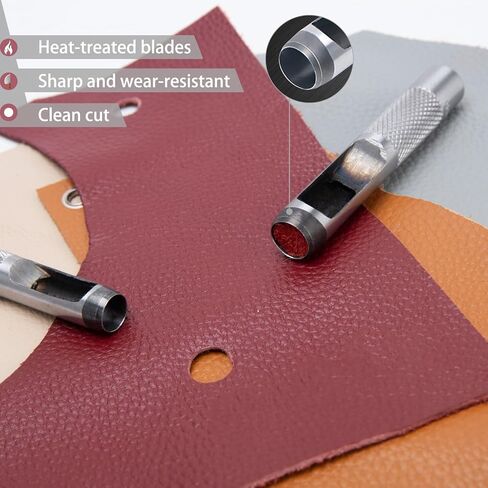 مجموعة أدوات ثقب الجلود المجوفة المصنوعة من الفولاذ، مجموعة مكونة من 3 قطع (1/4، 3/8، 1/2 بوصة) هي ملحق أصلي لمجموعة أدوات ASDFGHT جروميت in Kuwait