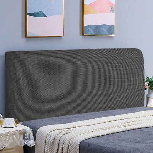 Stretch Jacquard Queen Bed Headboard Slipcover Universal Dust-Proof Decorative Furniture Cover Thick Fabric Soft Bed Head Cover for Bedroom Decor (White) in Saudi Arabia