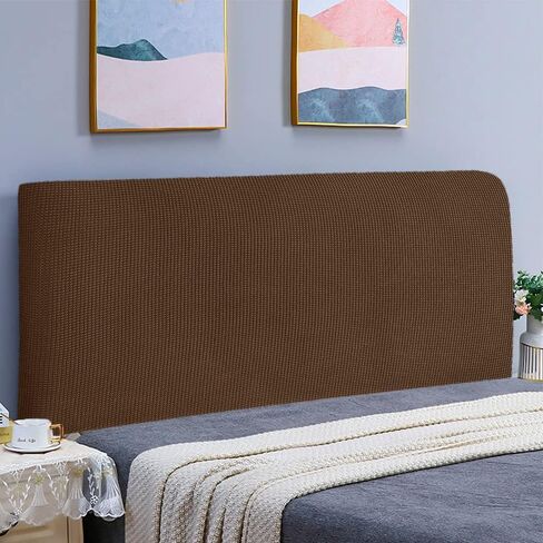 Stretch Jacquard Queen Bed Headboard Slipcover Universal Dust-Proof Decorative Furniture Cover Thick Fabric Soft Bed Head Cover for Bedroom Decor (White) in Saudi Arabia