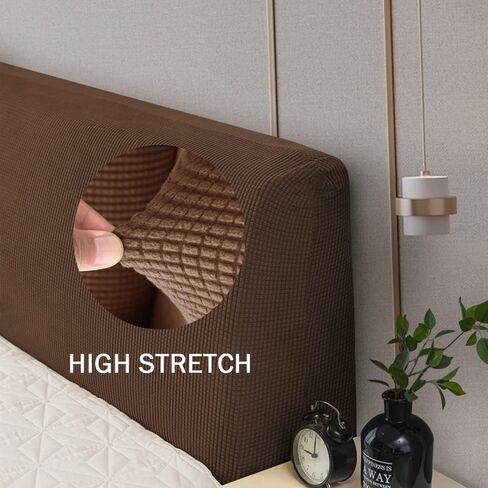 Stretch Jacquard Queen Bed Headboard Slipcover Universal Dust-Proof Decorative Furniture Cover Thick Fabric Soft Bed Head Cover for Bedroom Decor (White) in Saudi Arabia