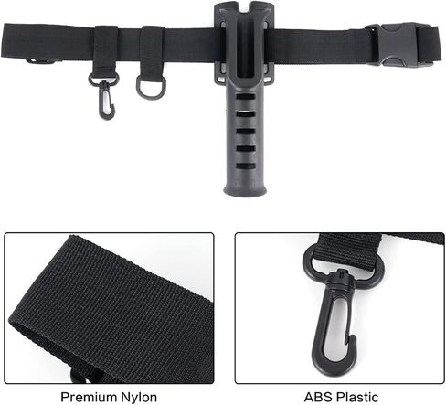 حزام حامل قضيب الخصر من Laelr، مُدخل عمود قضيب الصيد المحمول، حزام دعامة قضيب الصيد قابل للتعديل، رف قضيب الخصر للصيد في الهواء الطلق in Kuwait