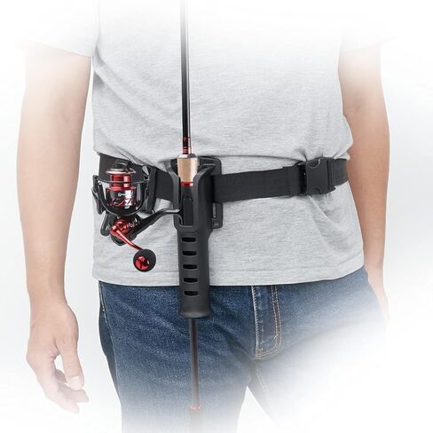 حزام حامل قضيب الخصر من Laelr، مُدخل عمود قضيب الصيد المحمول، حزام دعامة قضيب الصيد قابل للتعديل، رف قضيب الخصر للصيد في الهواء الطلق in Kuwait