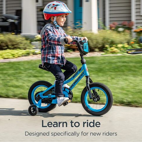 Schwinn Hopscotch & Toggle Kids Bike, Boys and Girls Bicycle, 12-16-Inch Wheels, Removable Training Wheels for 2-4 Year Olds, Saddle with Handle for Assistance, Easy Tool-Free Assembly in Saudi Arabia