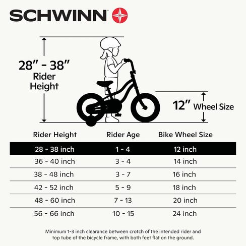 Schwinn Hopscotch & Toggle Kids Bike, Boys and Girls Bicycle, 12-16-Inch Wheels, Removable Training Wheels for 2-4 Year Olds, Saddle with Handle for Assistance, Easy Tool-Free Assembly in Saudi Arabia