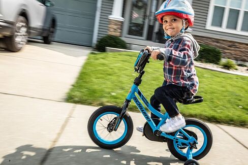 Schwinn Hopscotch & Toggle Kids Bike, Boys and Girls Bicycle, 12-16-Inch Wheels, Removable Training Wheels for 2-4 Year Olds, Saddle with Handle for Assistance, Easy Tool-Free Assembly in Saudi Arabia