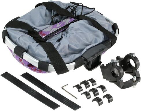 Lixada Bike Basket, Small Pet Cat Dog Carrier Bicycle Handlebar Front Basket Folding Detachable Removable Easy Install Quick Released Picnic Shopping Bag, Max. Bearing: 11lbs in Saudi Arabia