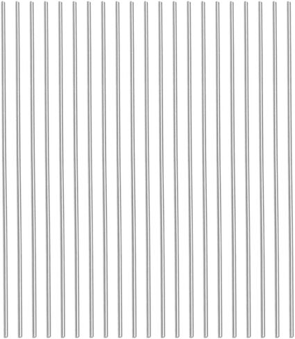 Round Steel Rod, 20 Pack 1.5mm x 150mm HSS Lathe Bar Stock Tool for Shaft Gear Drill Lathes Boring Machine Turning Miniature Axle DIY Craft Making in Saudi Arabia