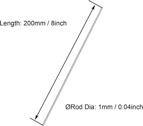 Round Steel Rod, 20 Pack 1.5mm x 150mm HSS Lathe Bar Stock Tool for Shaft Gear Drill Lathes Boring Machine Turning Miniature Axle DIY Craft Making in Saudi Arabia