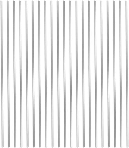 Round Steel Rod, 20 Pack 1.5mm x 150mm HSS Lathe Bar Stock Tool for Shaft Gear Drill Lathes Boring Machine Turning Miniature Axle DIY Craft Making in Saudi Arabia