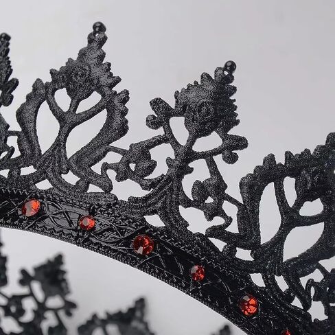 King Crowns for Men Black Crown for Women Medieval Crowns and Tiaras Rhinestone Metal Headpieces for Prom Cosplay Party Homecoming Birthday Halloween Christmas in Saudi Arabia
