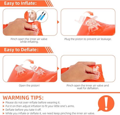 عوامات الذراع، أجنحة مائية للسباحة - 4 عبوات من عوامات الأطفال الصغار لتعلم السباحة، عوامات ذراع السباحة القابلة للنفخ، عوامات سباحة ناعمة للأطفال الصغار من سن 1 إلى 3 أعوام، والأطفال الذين تتراوح أعمارهم بين 3-5 أعوام، و6-12 عامًا (زوجان) in Kuwait