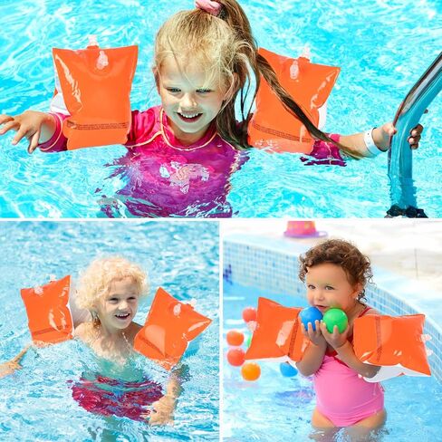 عوامات الذراع، أجنحة مائية للسباحة - 4 عبوات من عوامات الأطفال الصغار لتعلم السباحة، عوامات ذراع السباحة القابلة للنفخ، عوامات سباحة ناعمة للأطفال الصغار من سن 1 إلى 3 أعوام، والأطفال الذين تتراوح أعمارهم بين 3-5 أعوام، و6-12 عامًا (زوجان) in Kuwait