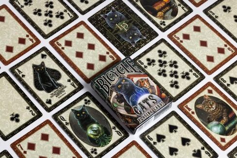 Bicycle Cats Playing Cards Designed by Lisa Parker, Black in Saudi Arabia